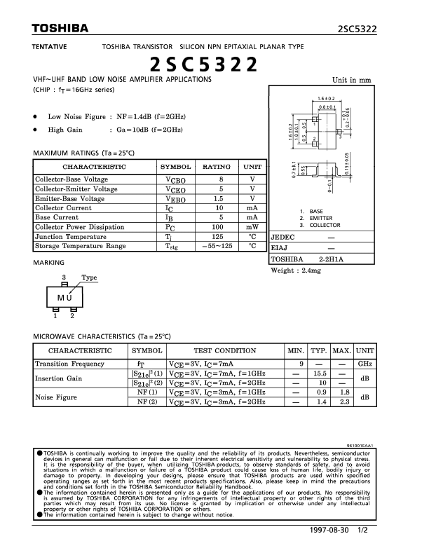2SC5322 Toshiba Semiconductor