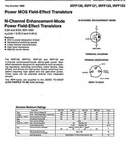 IRFF120 GE Solid State