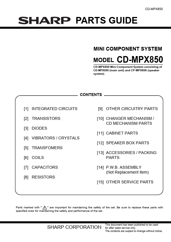 CD-MPX850