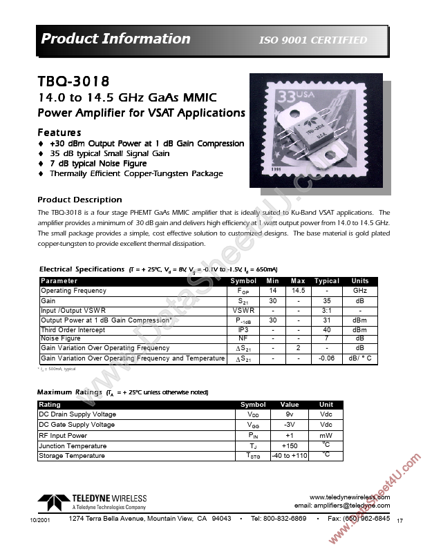 <?=TBQ-3018?> डेटा पत्रक पीडीएफ