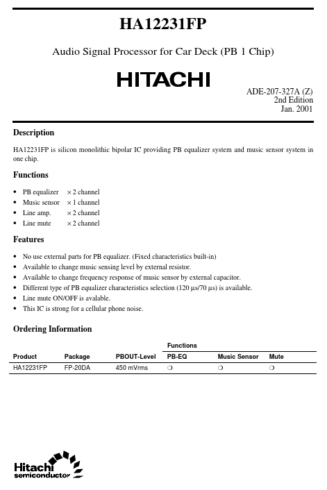 HA12231 Hitachi Semiconductor