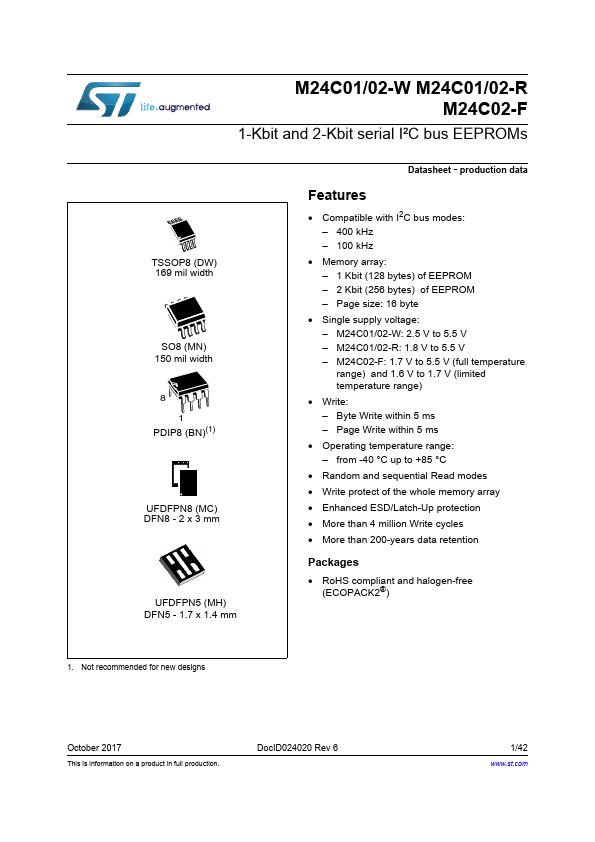 24c02 STMicroelectronics