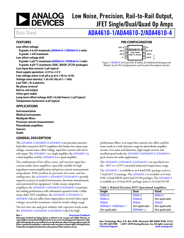 ADA4610-4 Analog Devices