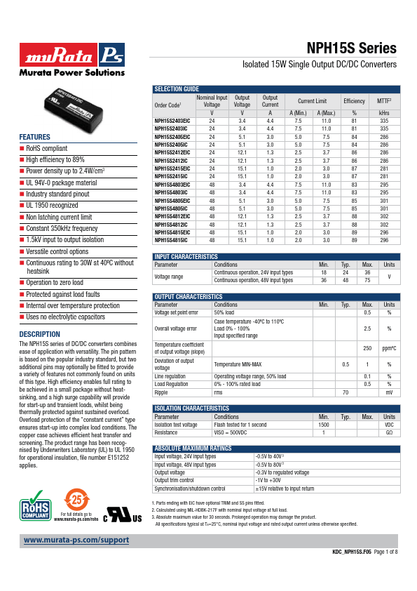 <?=NPH15S4805iC?> डेटा पत्रक पीडीएफ