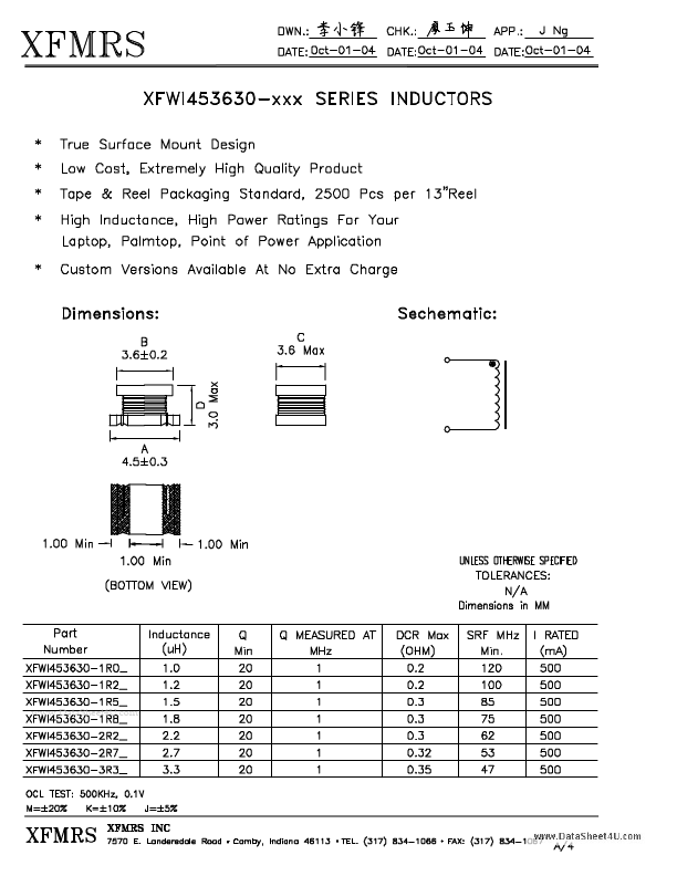 <?=XFWI453630?> डेटा पत्रक पीडीएफ