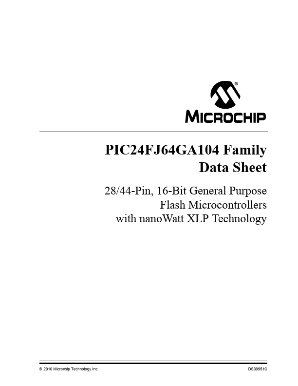 PIC24FJ64GA104 Microchip