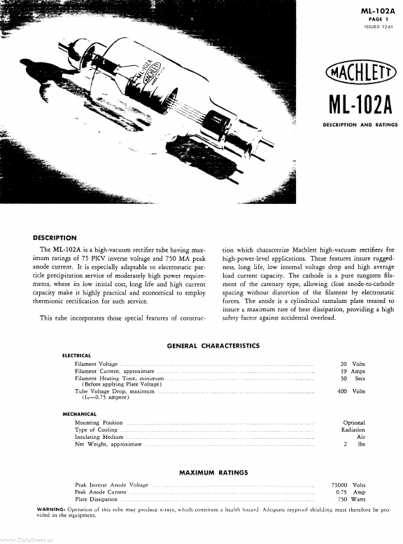 ML-102A Machlett Laboratories