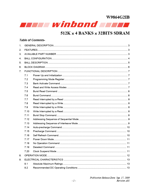 W9864G2IB Winbond