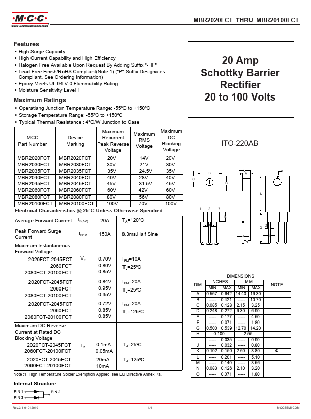 MBR2020FCT MCC