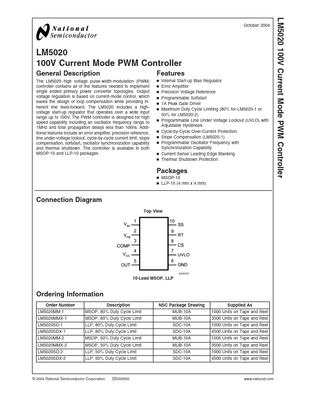 LM5020 National Semiconductor
