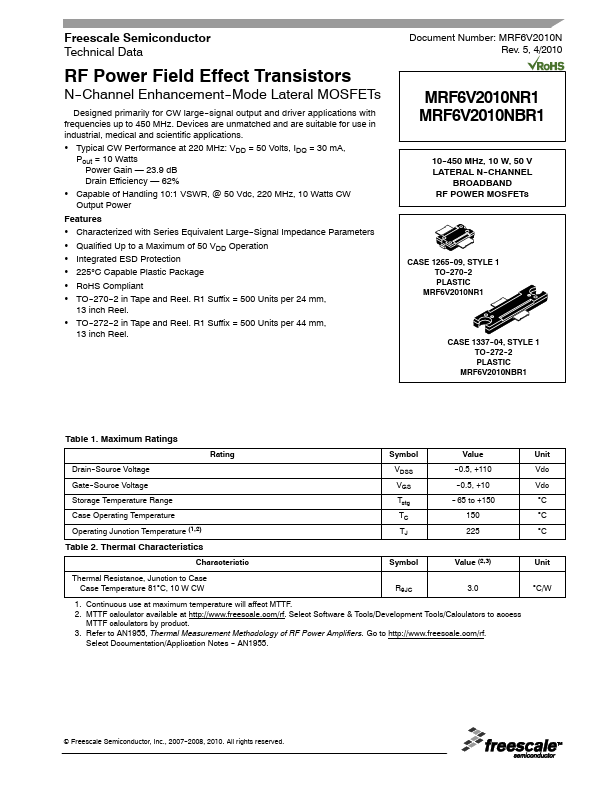 MRF6V2010NR1