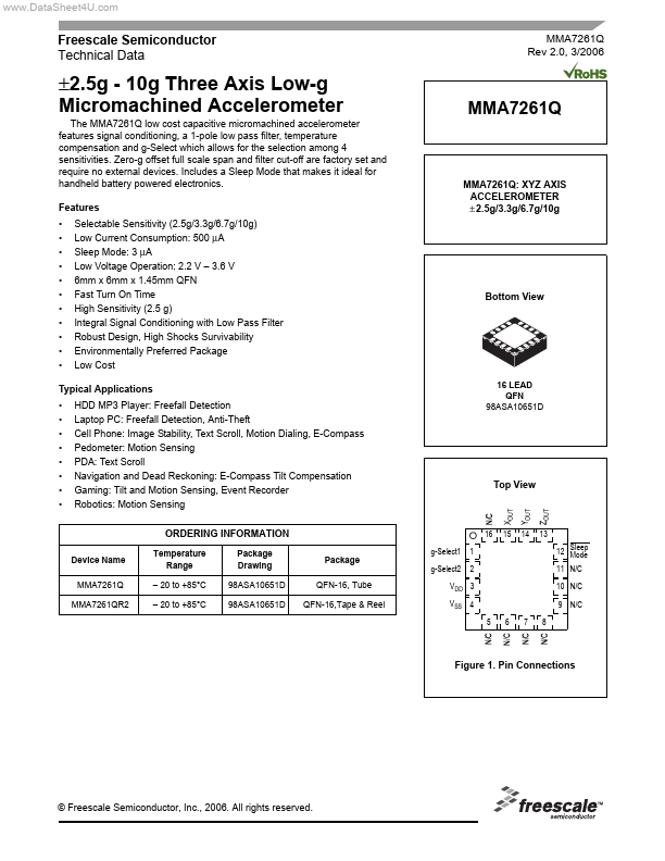 MMA7261Q Freescale Semiconductor