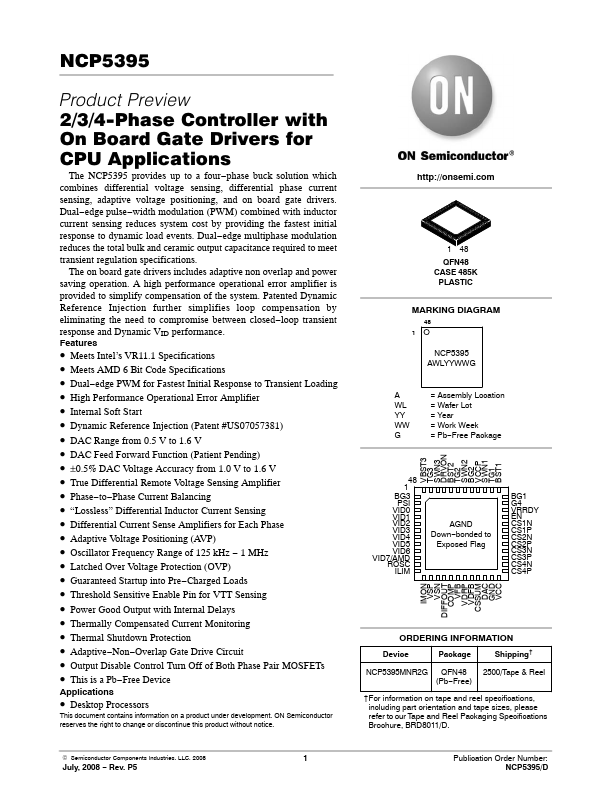 NCP5395 ON Semiconductor