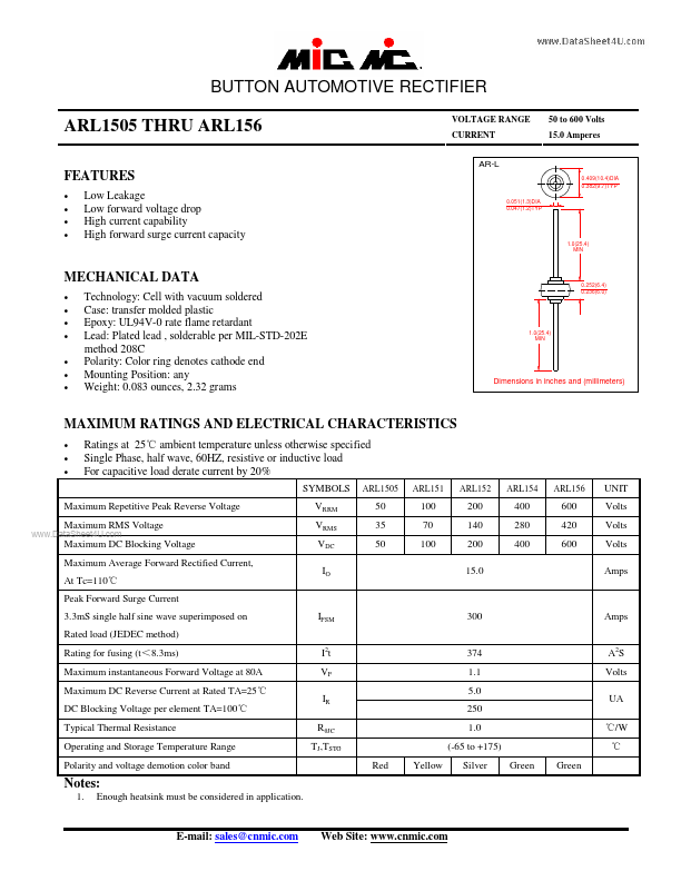 ARL156 MIC GROUP RECTIFIERS