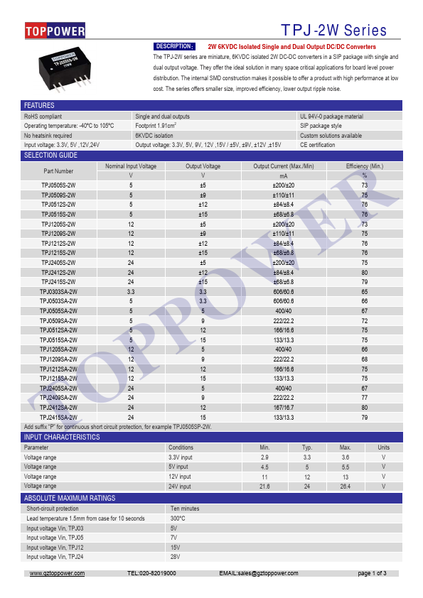 <?=TPJ2405S-2W?> डेटा पत्रक पीडीएफ