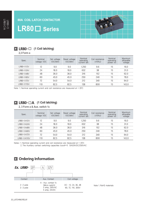<?=LR80-2PA12V?> डेटा पत्रक पीडीएफ