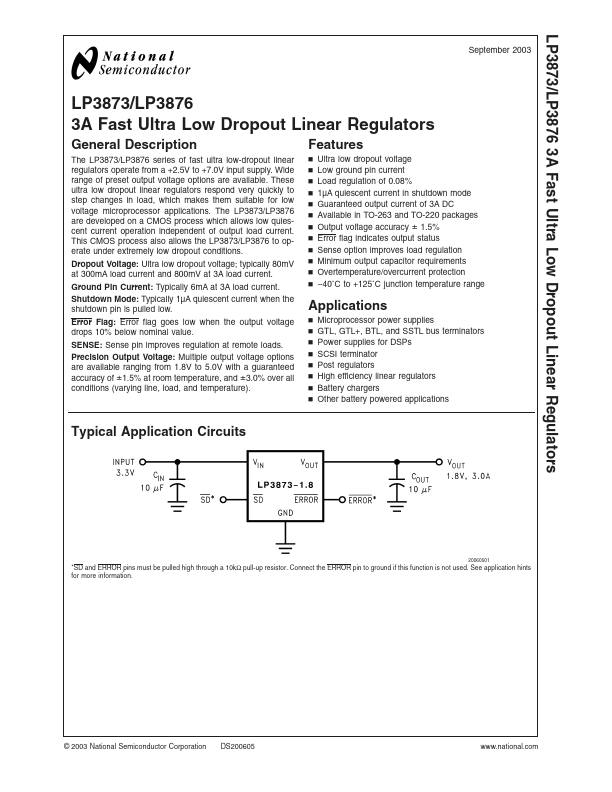 LP3873 National Semiconductor