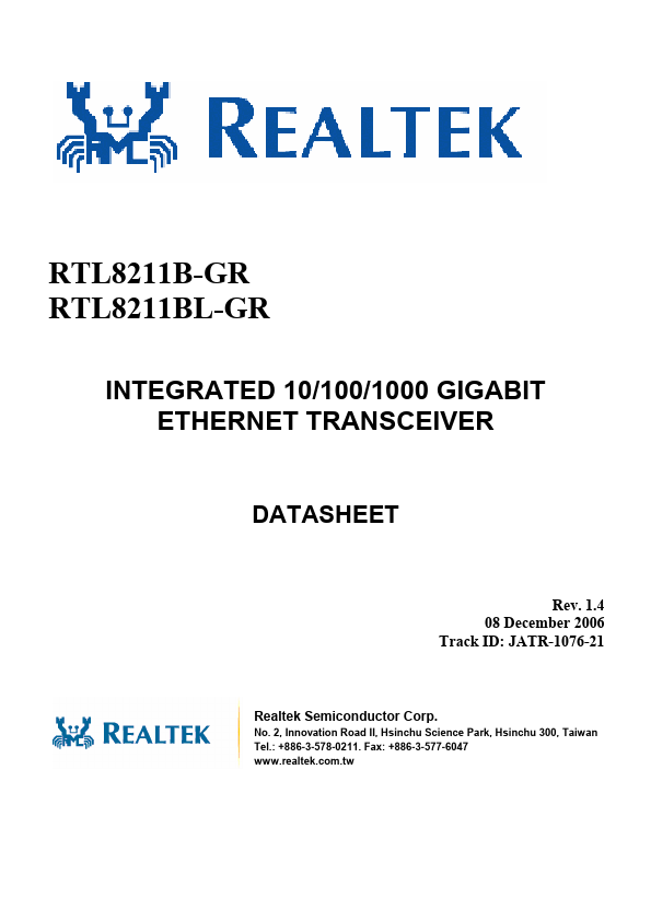 <?=RTL8211B-GR?> डेटा पत्रक पीडीएफ
