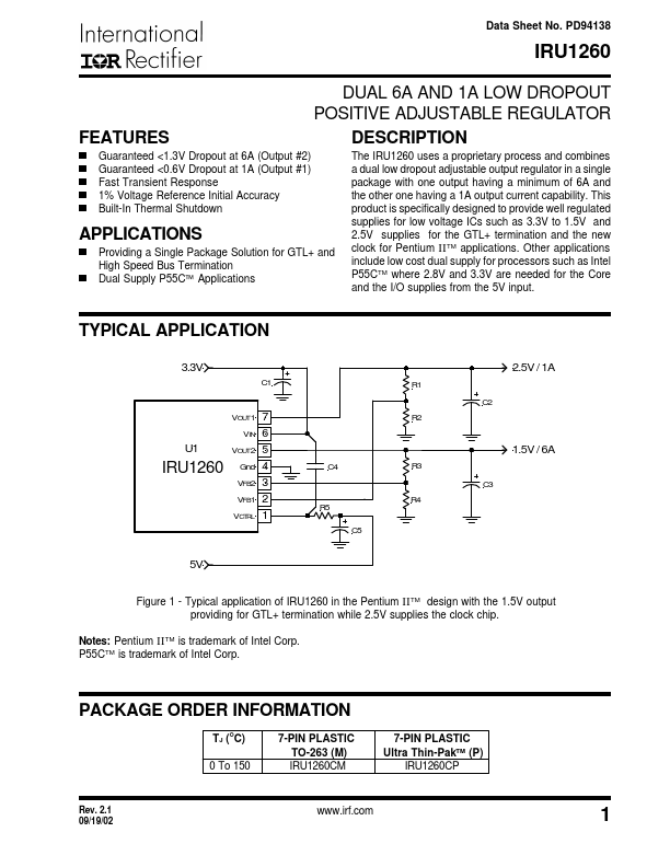 IRU1260CM International Rectifier