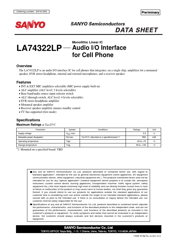 LA74322LP