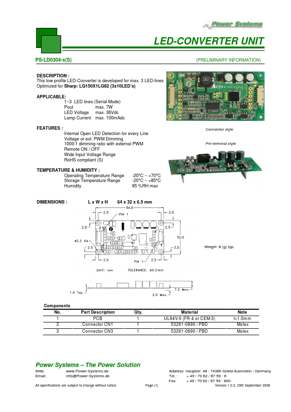 PS-LD0304-xS Power Systems