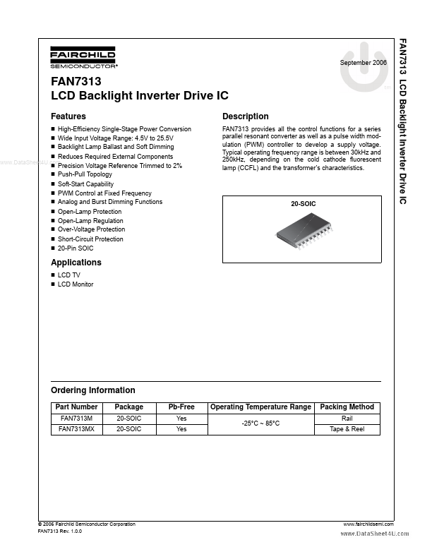 <?=FAN7313?> डेटा पत्रक पीडीएफ