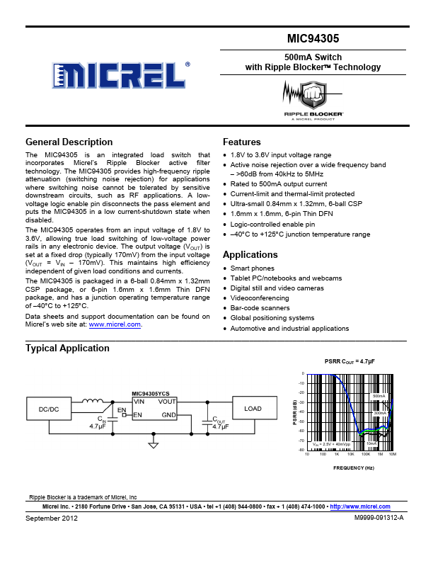 MIC94305 Micrel Semiconductor
