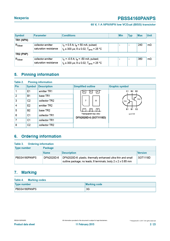 PBSS4160PANPS