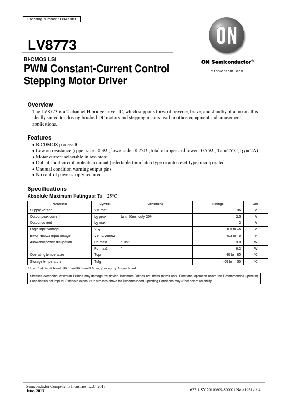 LV8773 ON Semiconductor