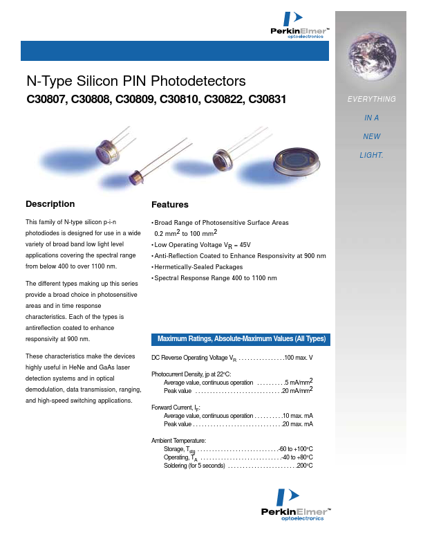 C30808 PerkinElmer Optoelectronics