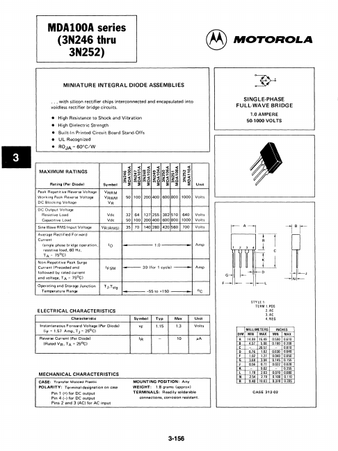 3N252 Motorola