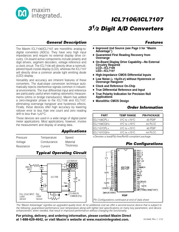 ICL7106 Maxim