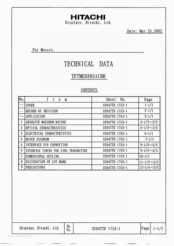 <?=TFTMD38951CBH?> डेटा पत्रक पीडीएफ