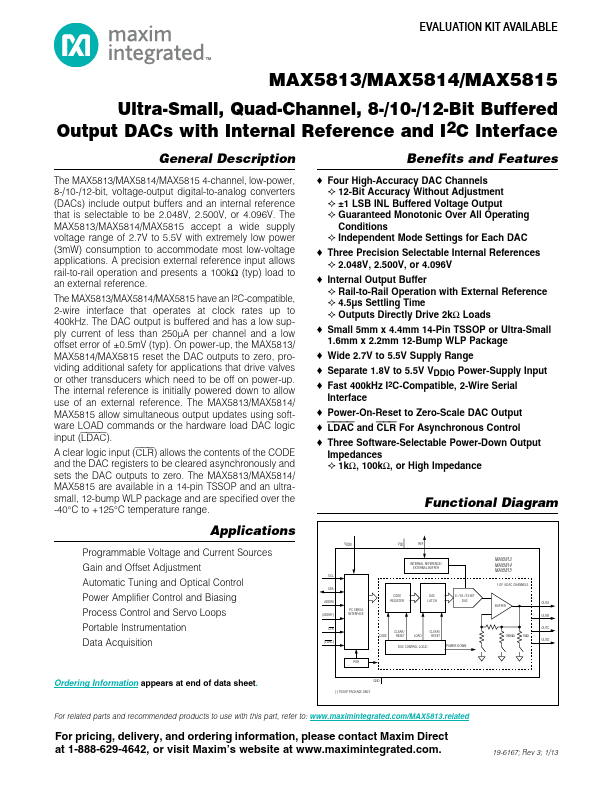 MAX5815 Maxim Integrated Products