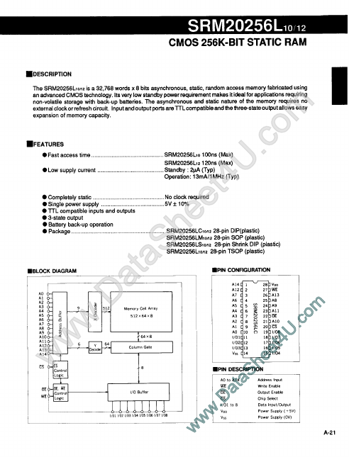 SRM20256LM10 S-MOS Systems