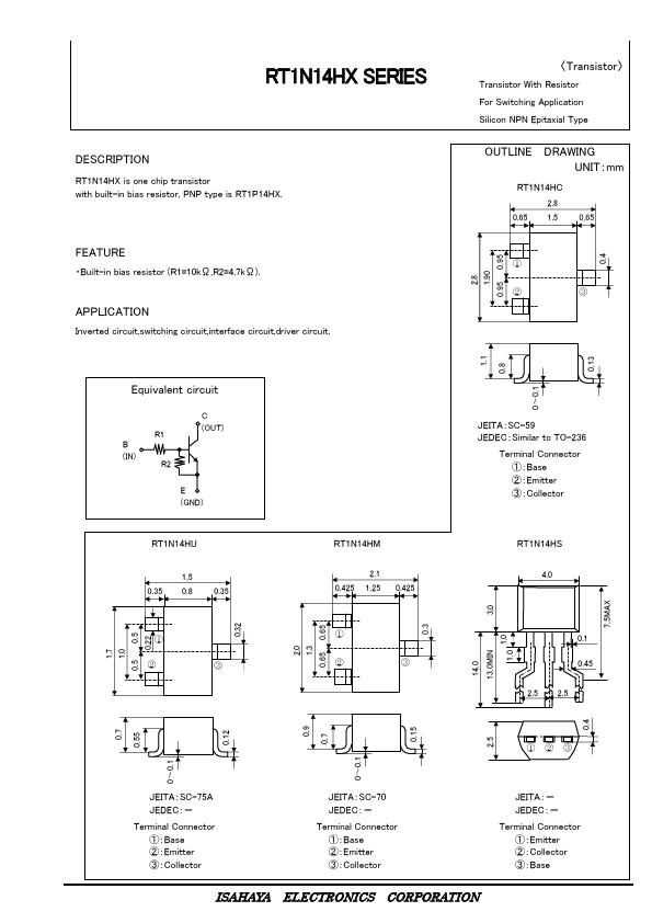 RT1N14HS Isahaya Electronics