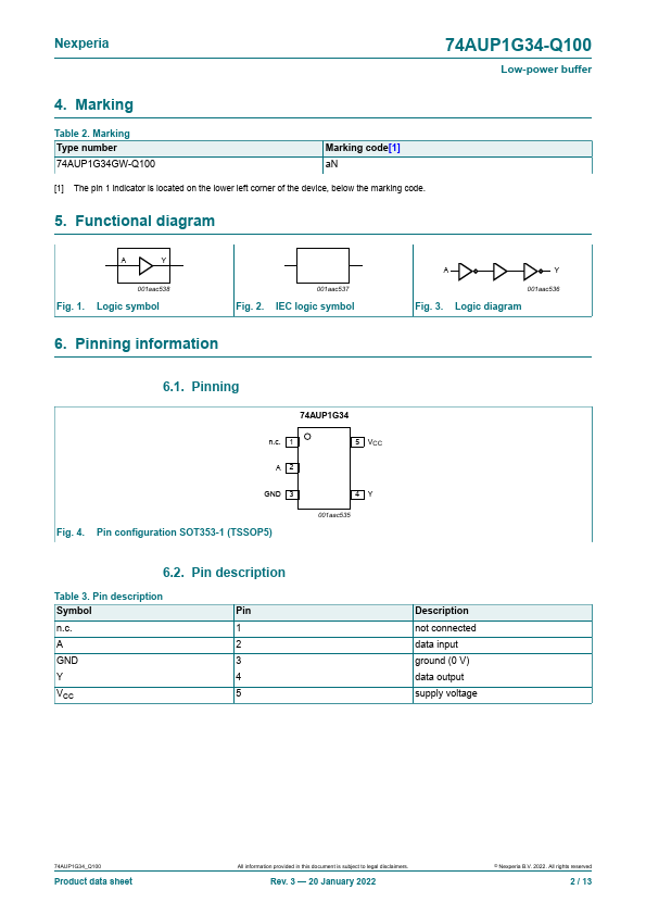 74AUP1G34-Q100