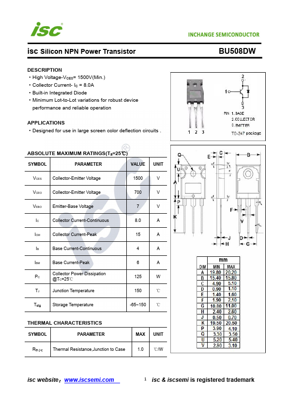 <?=BU508DW?> डेटा पत्रक पीडीएफ