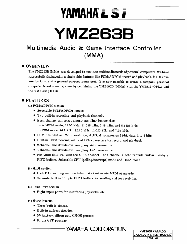YMZ263B