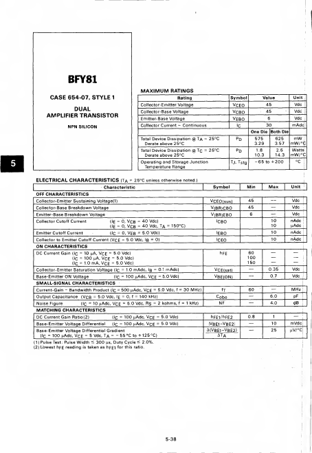 BFY81 Motorola