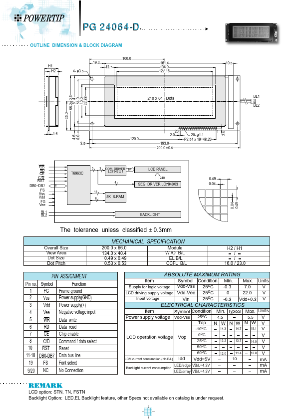 PG24064-D Powertip Technology
