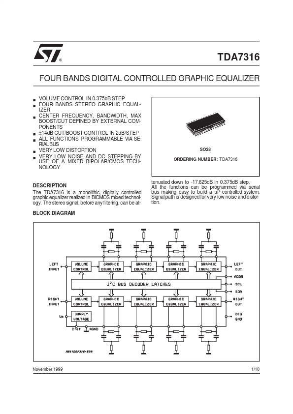 TDA7316 ST Microelectronics