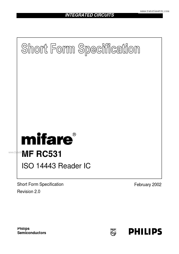 <?=MFRC531?> डेटा पत्रक पीडीएफ