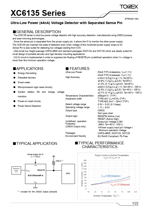 XC6135 Torex Semiconductor