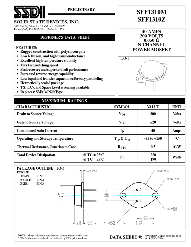 SFF1310Z SSDI