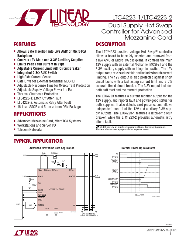 <?=LTC4223-2?> डेटा पत्रक पीडीएफ