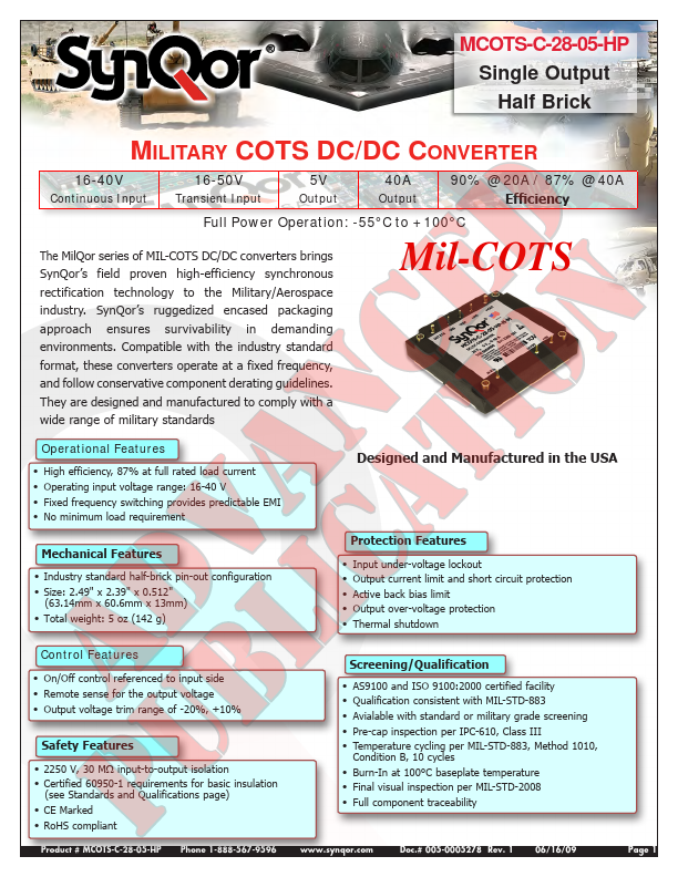 MCOTS-C-28-05-HP