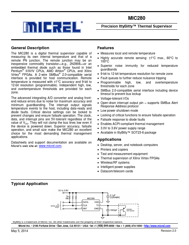 MIC280 Micrel Semiconductor