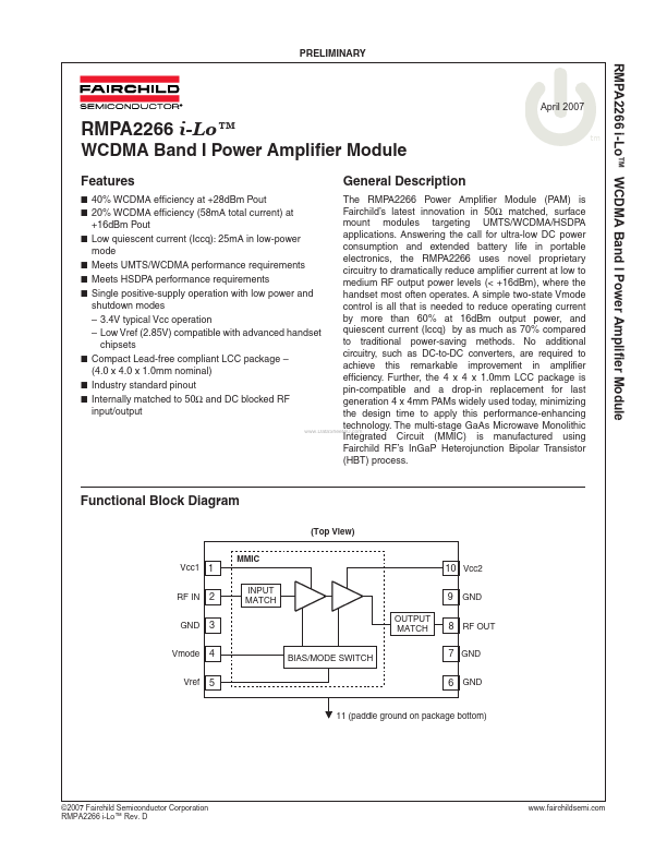 RMPA2266 Fairchild Semiconductor