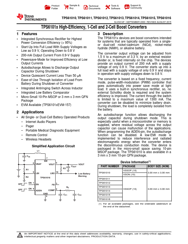 TPS61011